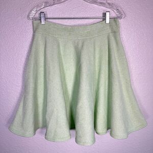 Elhoffer Essential Knit Skirt Women Large Skater Comfy Elven Coronation Green